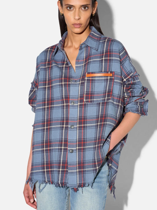 Janice Bloes Darter Check Blue