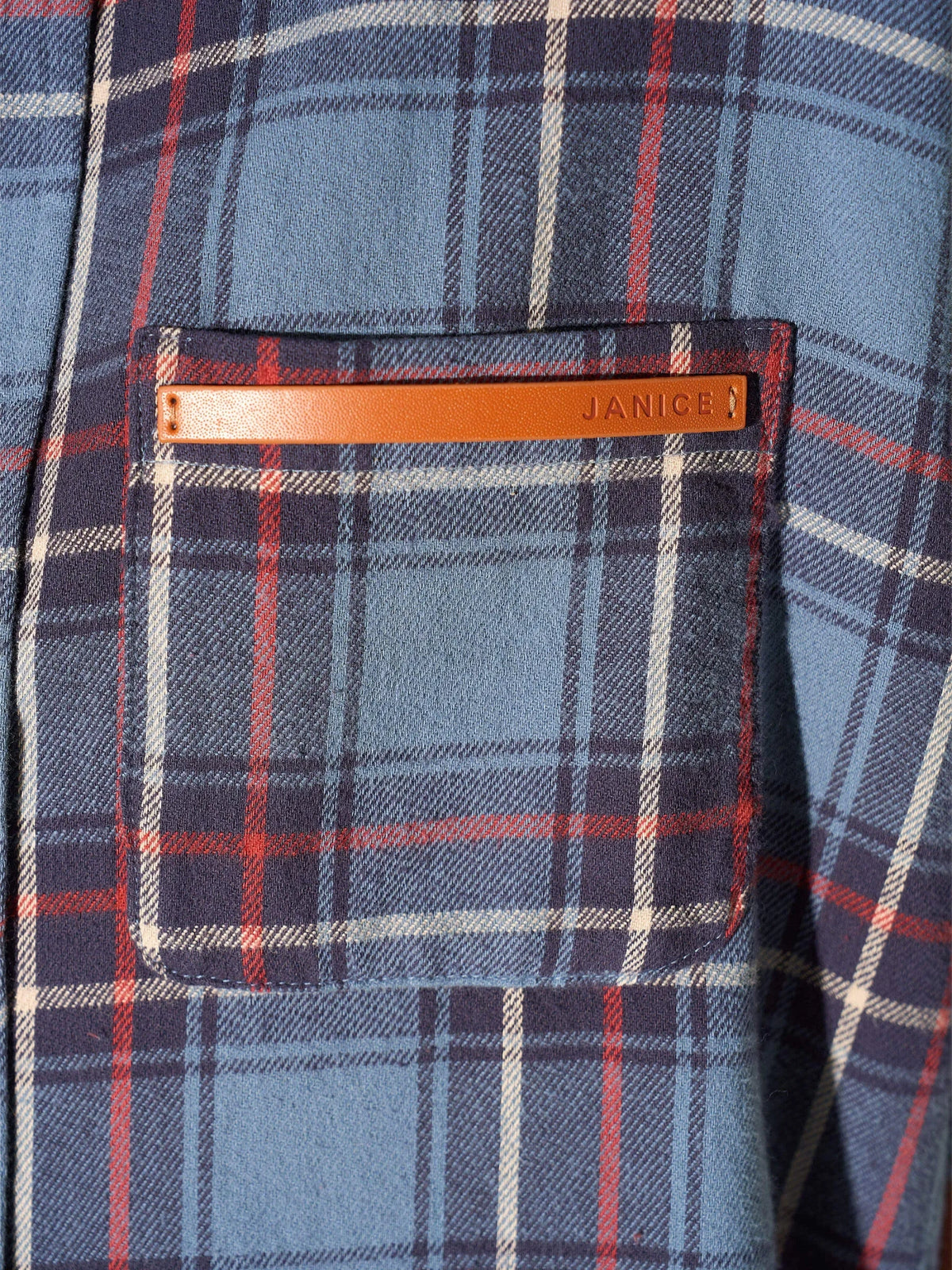 Janice Bloes Darter Check Blue
