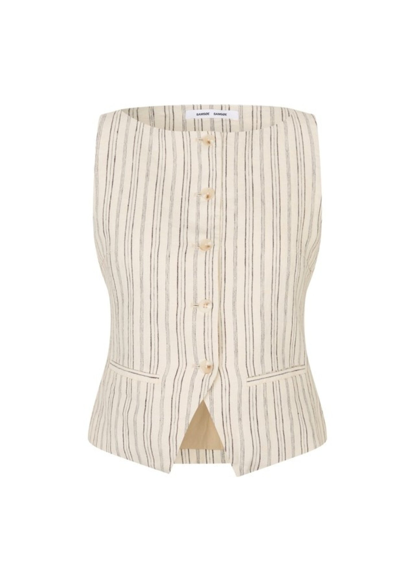 Samsoe Samsoe Gilet Bone Stripe