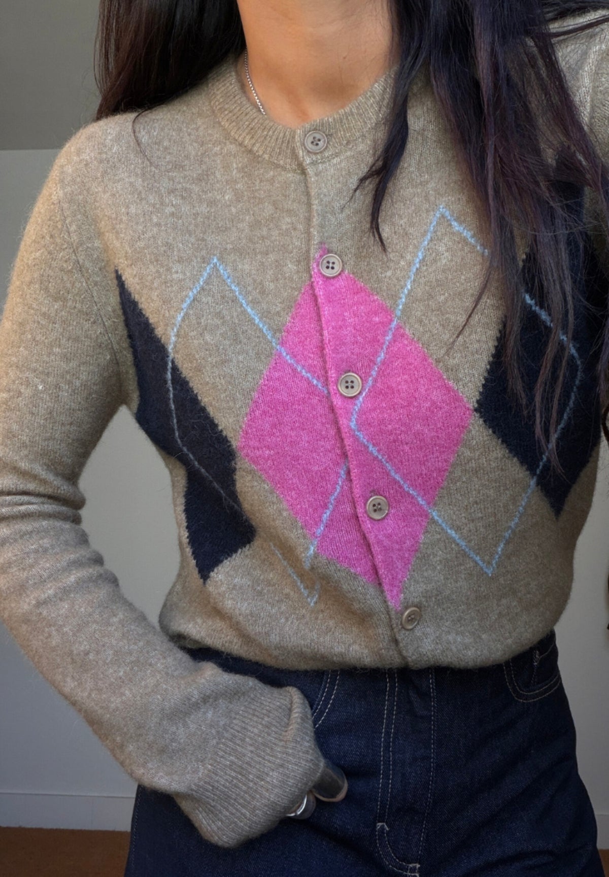 Samsoe Samsoe Cardigan Sanor Lead Gray