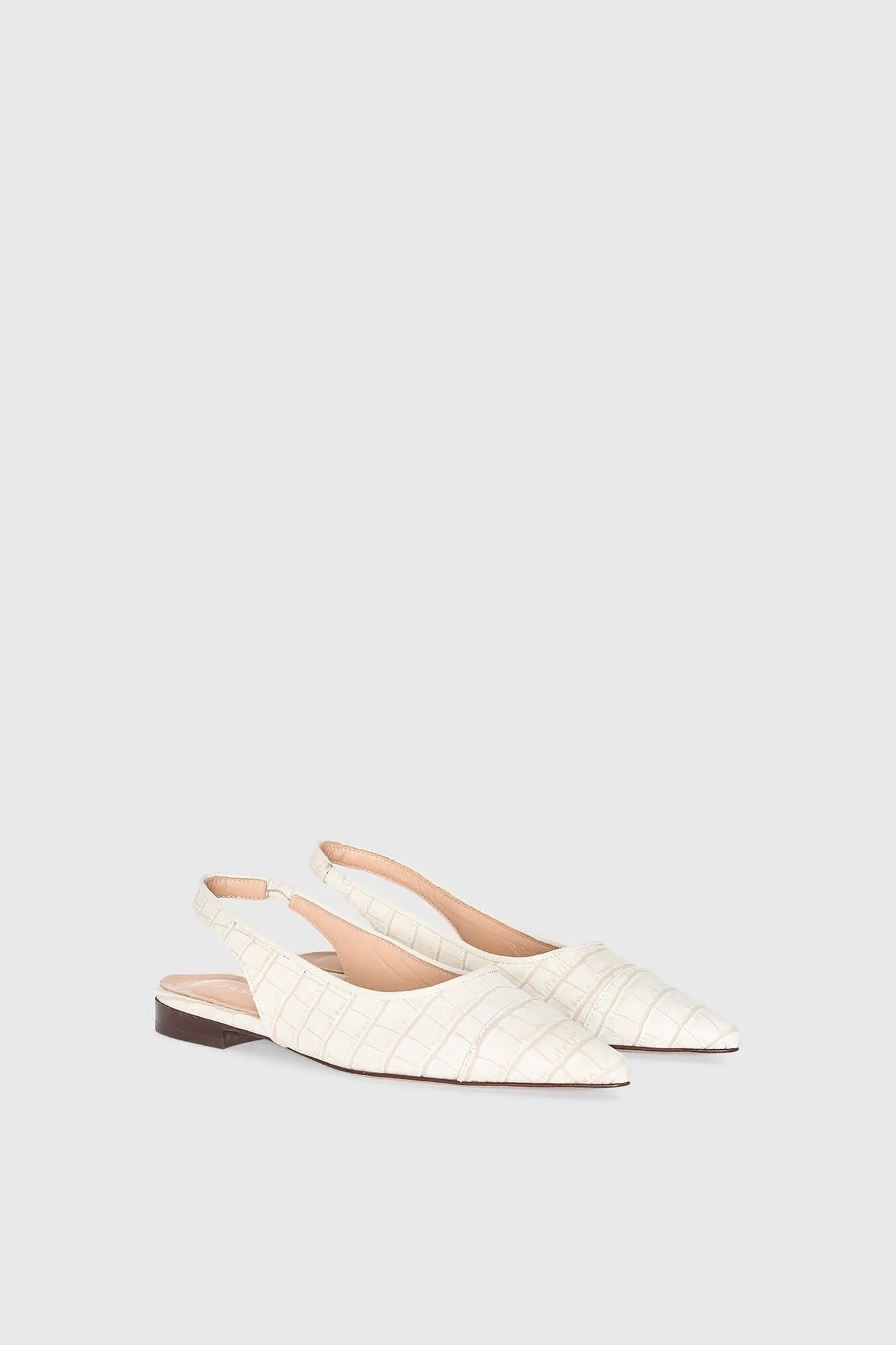 Janice Slingback Alain Off White Croco