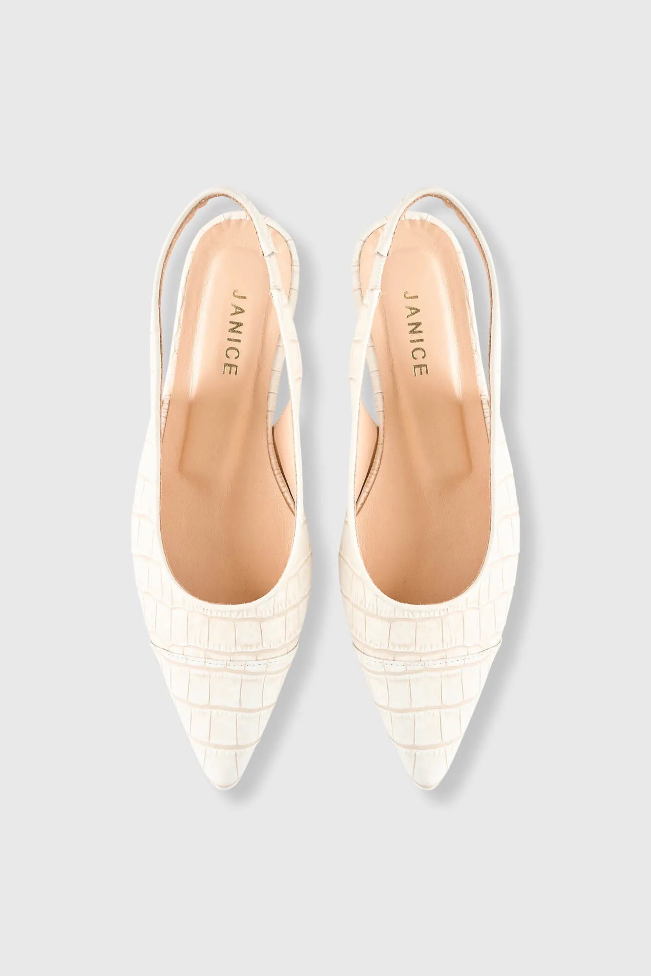 Janice Slingback Alain Off White Croco