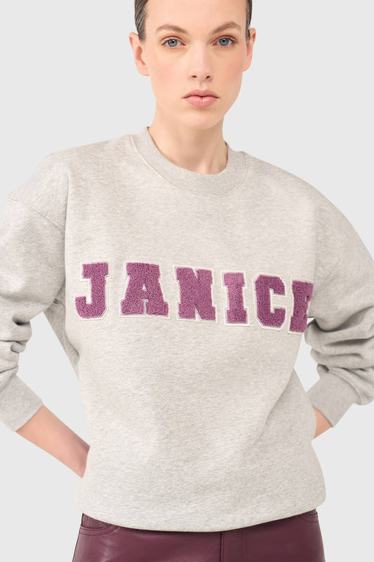 Janice Sweater Andy Grey Aubergine