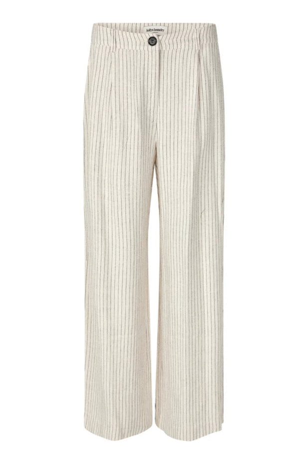 OUTLET Lolly's Laundry Broek Tyler Creme Streep Zwart